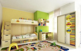 Детская комната Клаксон (Бежевый/корпус Клен) в Красноярске - krasnoyarsk.katalogmebeli.com | фото 3
