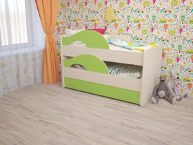 Кровать детская Радуга 1600 Млечный дуб/Венге в Красноярске - krasnoyarsk.katalogmebeli.com
