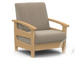 Кресло для отдыха Омега (бук лак/CATANIA LATTE) в Красноярске - krasnoyarsk.katalogmebeli.com | фото 1