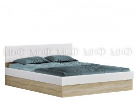 Кровать 1,4 спальня Фортуна (Дуб сонома/белый глянец) в Красноярске - krasnoyarsk.katalogmebeli.com | фото