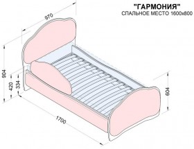 Кровать 160 Гармония 08 Шоколад (мягкий бортик) в Красноярске - krasnoyarsk.katalogmebeli.com | фото 2
