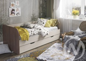 Кровать детская Балли 2-х уровневая (шимо темный/шимо светлый) в Красноярске - krasnoyarsk.katalogmebeli.com | фото 1