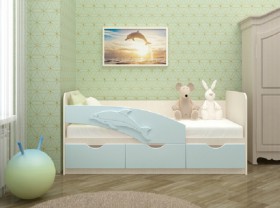 Кровать детская 1,6м Дельфин (Розовый металлик) в Красноярске - krasnoyarsk.katalogmebeli.com | фото 1