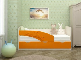 Кровать детская 1,6м Дельфин (Розовый металлик) в Красноярске - krasnoyarsk.katalogmebeli.com | фото 4