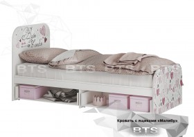 Кровать детская с ящиками КР-10 Малибу в Красноярске - krasnoyarsk.katalogmebeli.com | фото 2