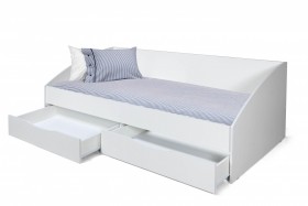 Кровать одинарная "Фея - 3" (симметричная) New/(белый / белый / ДВПО: белый) в Красноярске - krasnoyarsk.katalogmebeli.com | фото 3