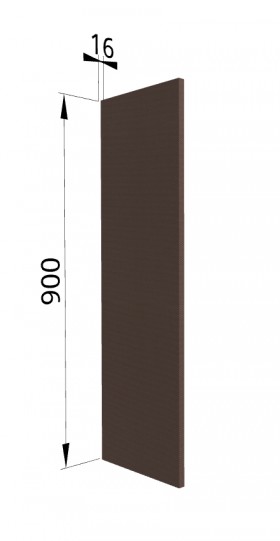 Панель торцевая ВП Квадро (для шкафа верхнего высокого) Шоколад кожа в Красноярске - krasnoyarsk.katalogmebeli.com | фото