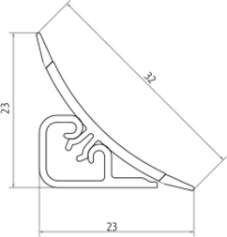 Плинтус LB-23, L=3000мм, черный матовый в Красноярске - krasnoyarsk.katalogmebeli.com | фото 2