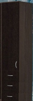 Шкаф-пенал №2 (закрытый) Бодего темный/Венге в Красноярске - krasnoyarsk.katalogmebeli.com | фото 1