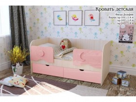 Соня Кровать детская 2 ящика 1.6 Розовый глянец в Красноярске - krasnoyarsk.katalogmebeli.com | фото 1