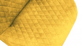 Стул «Оливер» К3 Белый/Микровелюр Wellmart Yellow в Красноярске - krasnoyarsk.katalogmebeli.com | фото 3