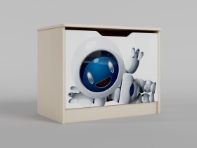 Ящик для игрушек Санни (Белый/корпус Клен) в Красноярске - krasnoyarsk.katalogmebeli.com | фото